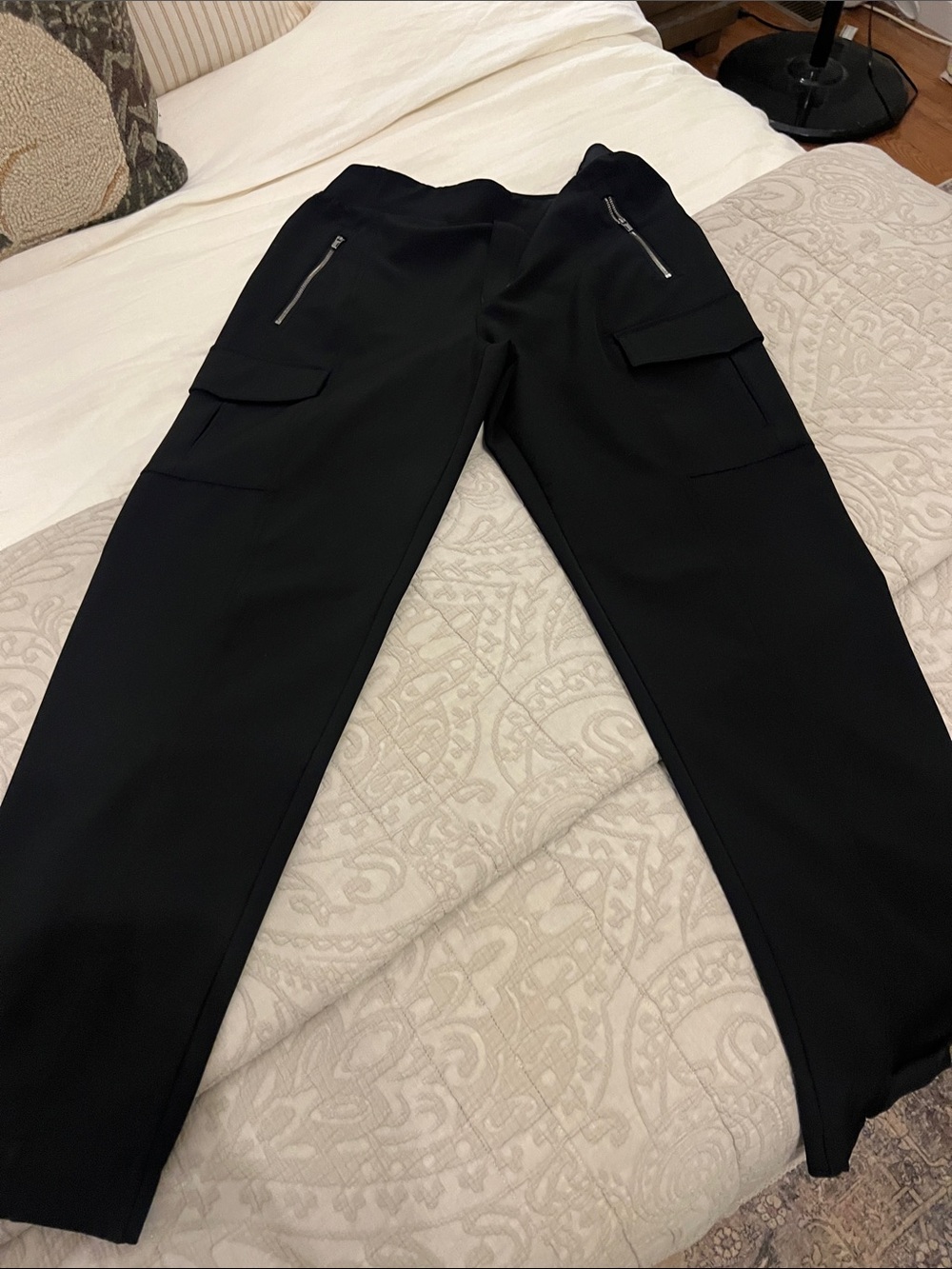Athleta Black Cargo Pants with Zip Pockets